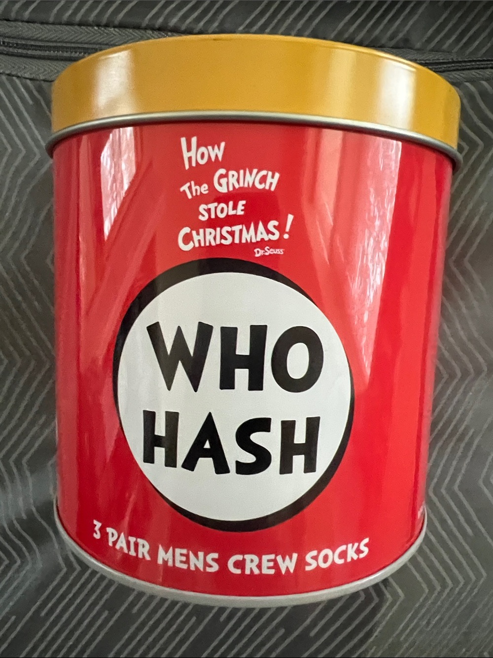 Who Hash "How The Grinch Stole Christmas" Tin - Red & Gold